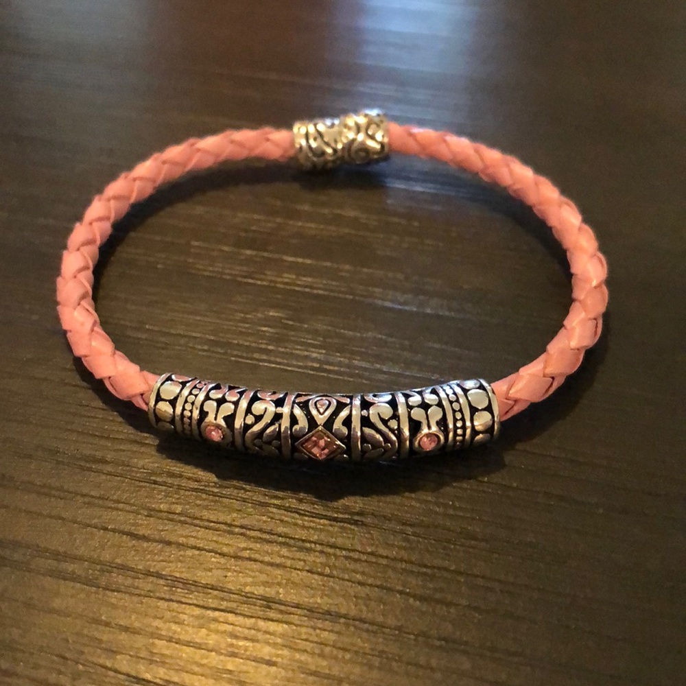 Pink Leather Bracelet
